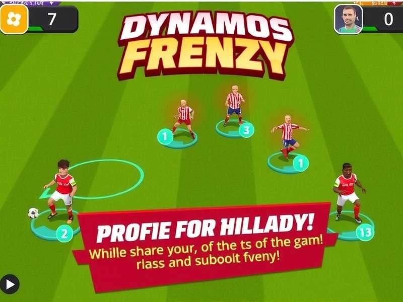Intense match action in Dynamos Football Frenzy Dynamos Football Frenzy Gameplay Screenshot